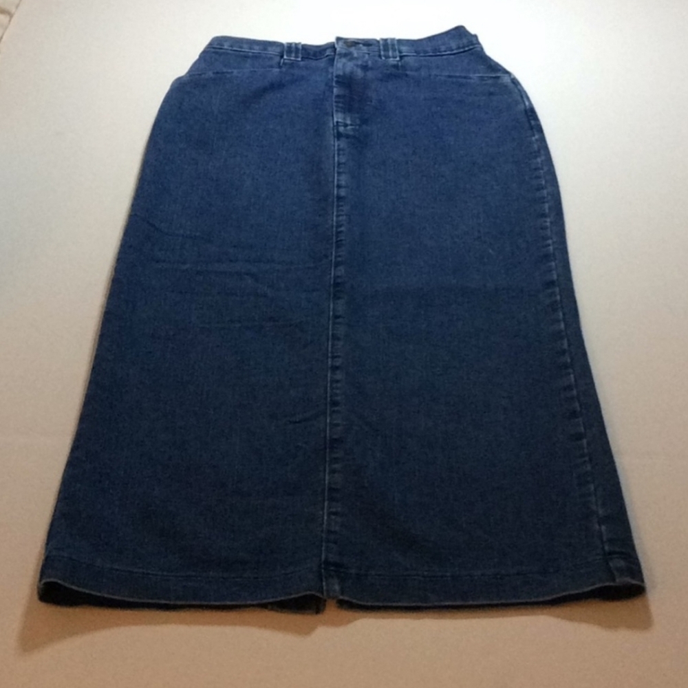 Lee 4 M Denim Jean Maxi Skirt Vintage High Waisted